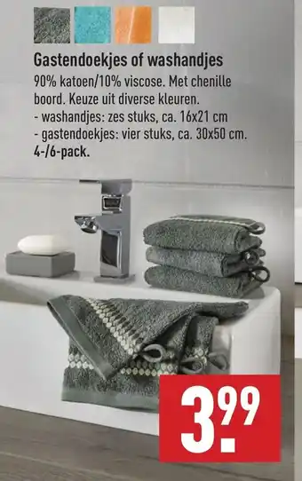 ALDI Gastendoekjes of Washandjes aanbieding