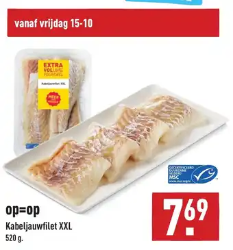 ALDI Kabeljauwfilet XXL 520g aanbieding