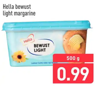 ALDI Hella bewust light margarine 500gram aanbieding