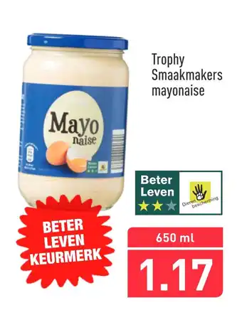 ALDI Trophy Smaakmakers mayonaise 650ml aanbieding