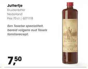 HANOS Jutterje 70cl aanbieding