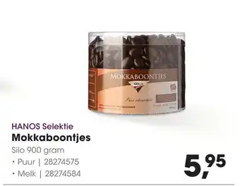 HANOS Mokkaboontjes 900g aanbieding