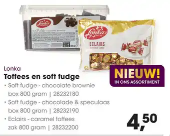 HANOS Toffees en soft fudge aanbieding