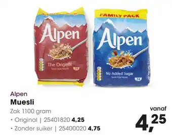 HANOS Muesli 1100g aanbieding