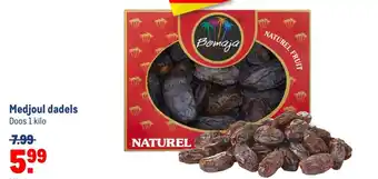 Makro Medjoul dadels doos 1 kilo aanbieding