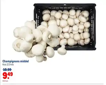 Makro Champignons middel kist 2,5 kilo aanbieding