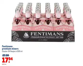 Makro Fentimans premium mixers cluster 24 flesjes à 200 ml aanbieding