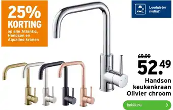 GAMMA Handson keukenkraan Olivier chroom aanbieding