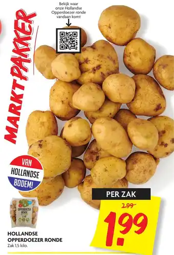 Dekamarkt Hollandse Opperdoezer Ronde Aardappelen 1.5kg aanbieding