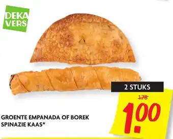 Dekamarkt Groente Empanada of borek spinazie kaas 2st aanbieding