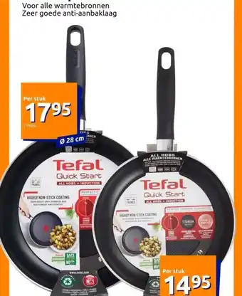 Action Tefal Quick Start koekenpan 24 cm aanbieding