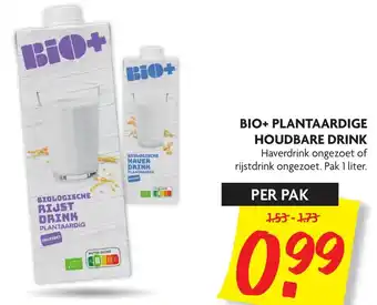 Dekamarkt Bio+ Plantaardige houdbare drink 1L aanbieding