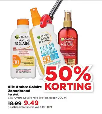 PLUS Alle Ambre Solaire Zonnebrand 200 ml aanbieding