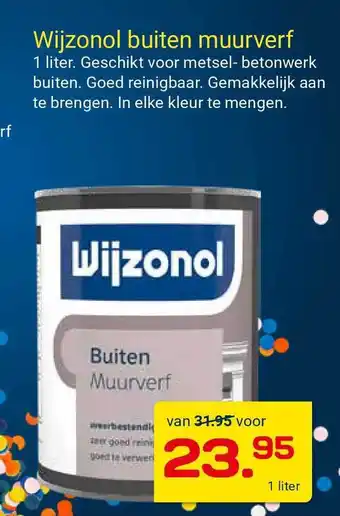 Kluswijs Wijzonol buiten muurverf 1 liter aanbieding