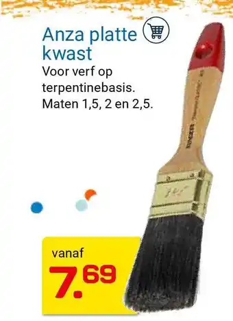 Kluswijs Anza platte kwast aanbieding