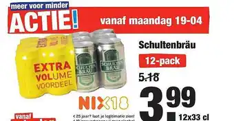 ALDI Schultenbräu 12x33 cl aanbieding