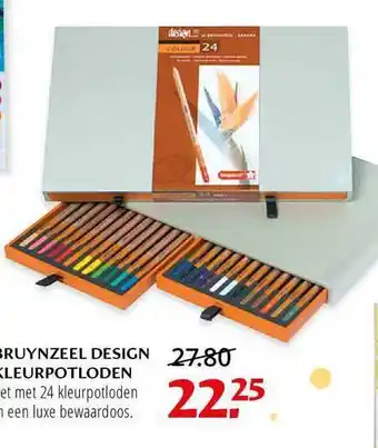 Boekhandel Plukker Bruynzeel design kleurpotloden aanbieding