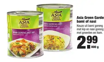 ALDI Asia green garden bami of nasi 800 gram aanbieding