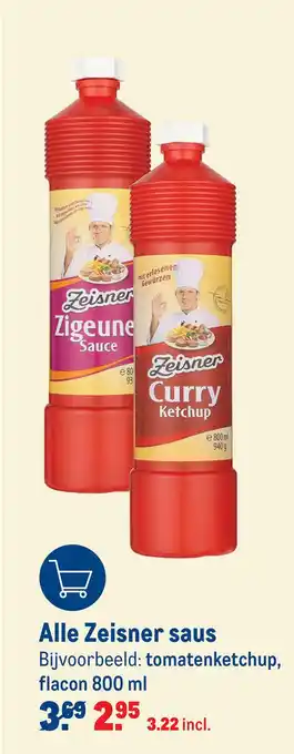 Makro Alle zeisner saus 800 ml aanbieding