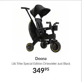 Babypark Doona liki trike special edition driewieler just black aanbieding