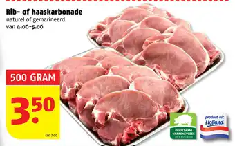 Poiesz Rib- of haaskarbonade 500g aanbieding