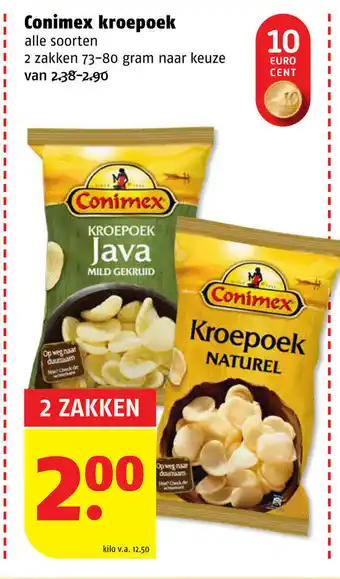 Poiesz Conimex kroepoek 73-80g aanbieding