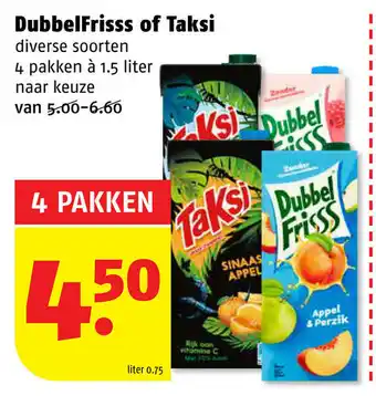 Poiesz Dubbelfriss of taksi 1.5 liter aanbieding