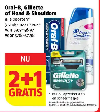 Poiesz Oral-b, gilette of head & shoulders aanbieding