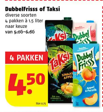 Poiesz Dubbelfriss of taksi 1.5 liter aanbieding