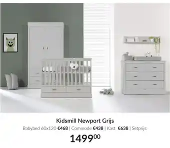 Babypark Kidsmill newport grijs aanbieding