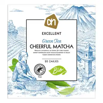 Albert Heijn AH Excellent Groene tea cheerful matcha aanbieding