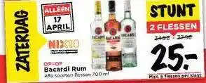 Vomar Voordeelmarkt Bacardi rum aanbieding