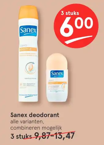 Etos Sanex deodorant aanbieding