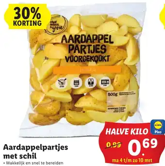 Lidl Aardappelpartjes met schil 500g aanbieding