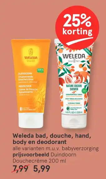 Etos Weleda bad, douche, hand, body en deodorant 200ml aanbieding