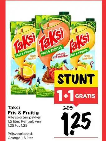 Vomar Voordeelmarkt Taksi fris & fruitig aanbieding