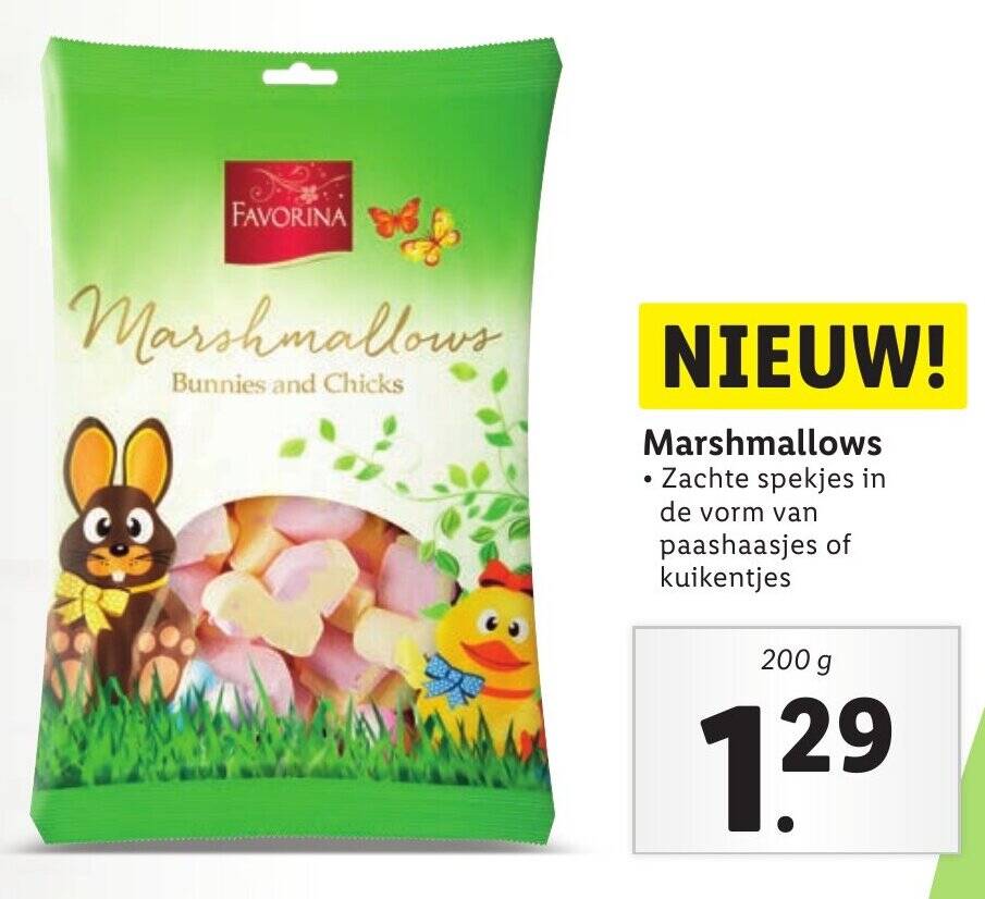 Marshmallows 200g aanbieding bij Lidl