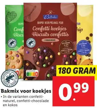 Lidl Bakmix voor koekjes 180g aanbieding