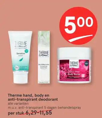 Etos Therme hand, body en anti-transpirant deodorant aanbieding