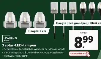 Lidl LIVARNO home 3 solar-LED-lampen aanbieding