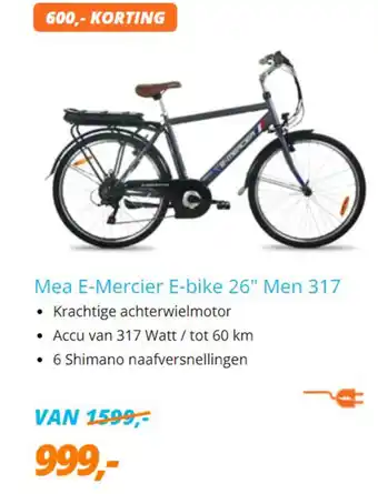 Matrabike Mea E-Mercier E-bike 26" Men 317 aanbieding