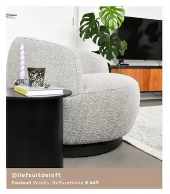 fonQ Fauteuil Woolly, BePureHome aanbieding