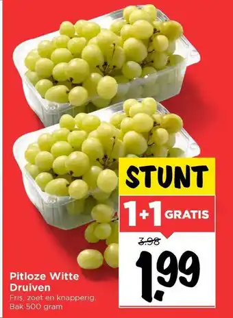 Vomar Voordeelmarkt Pitloze witte druiven aanbieding