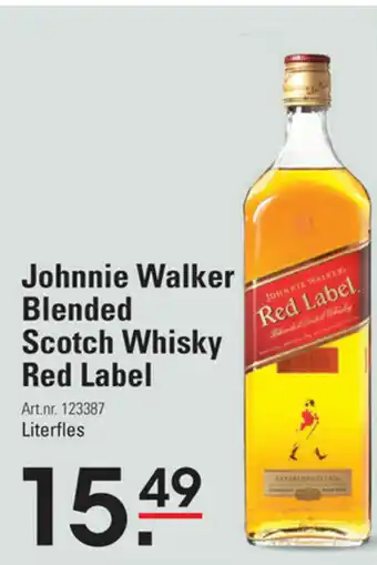 Sligro Johnnie Walker Red Label 1L aanbieding