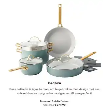 fonQ Pannenset 5-delig Padova, GreenPan aanbieding