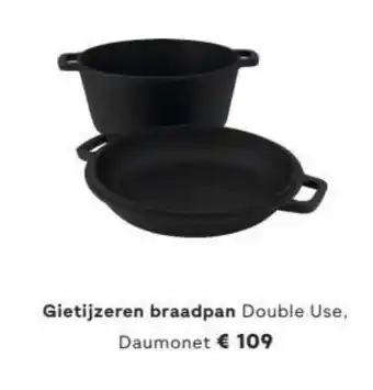 fonQ Gietijzeren braadpan Double Use, Daumonet aanbieding