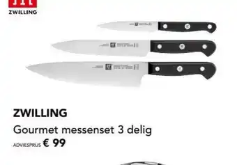 fonQ Zwilling Gourmet messenset 3 delig aanbieding