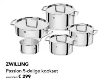 fonQ Zwilling Passion 5-delig kookset aanbieding