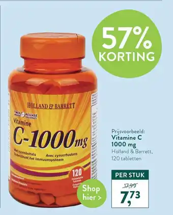 Holland & Barrett Holland & barrett vitamine C 1000 mg aanbieding