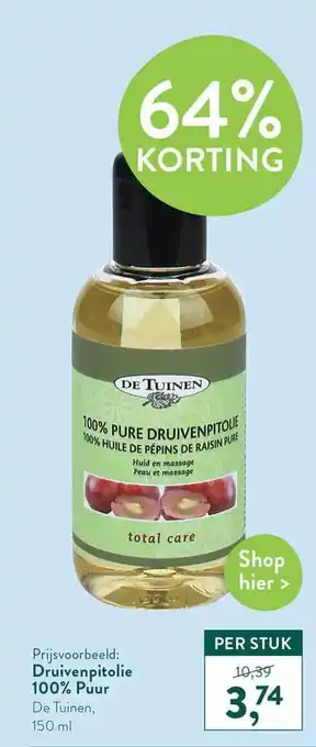 Holland & Barrett De tuinen druivenpitolie aanbieding